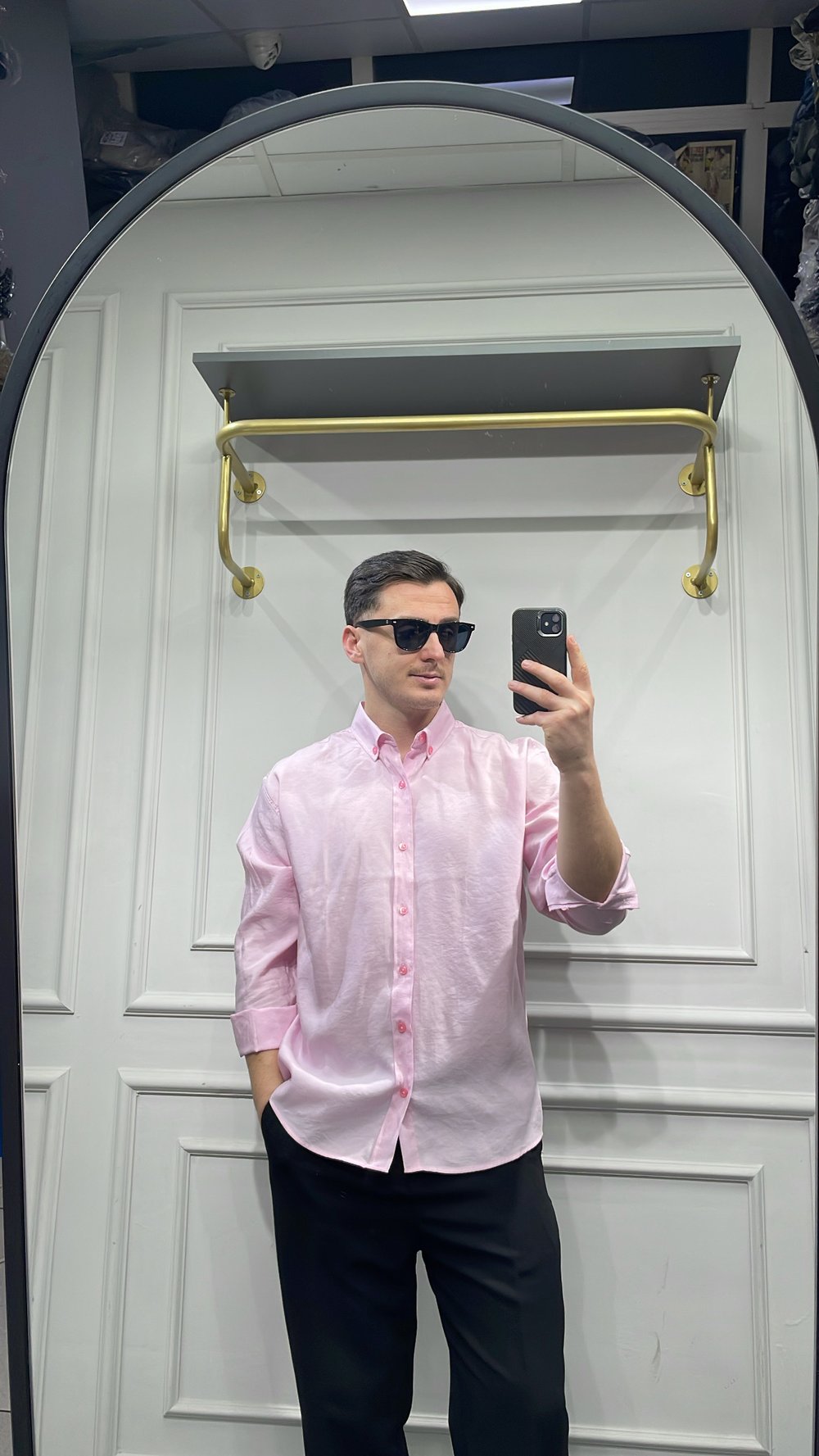 Modal Oversize Gömlek Pembe - Wng9015
