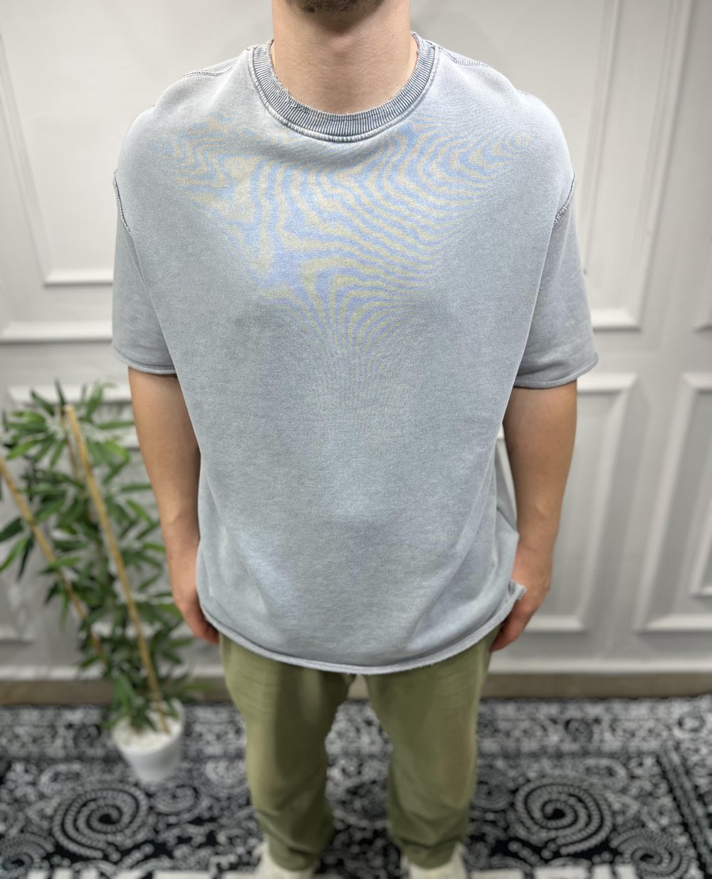 Oversize T-Shirt - Açık Gri