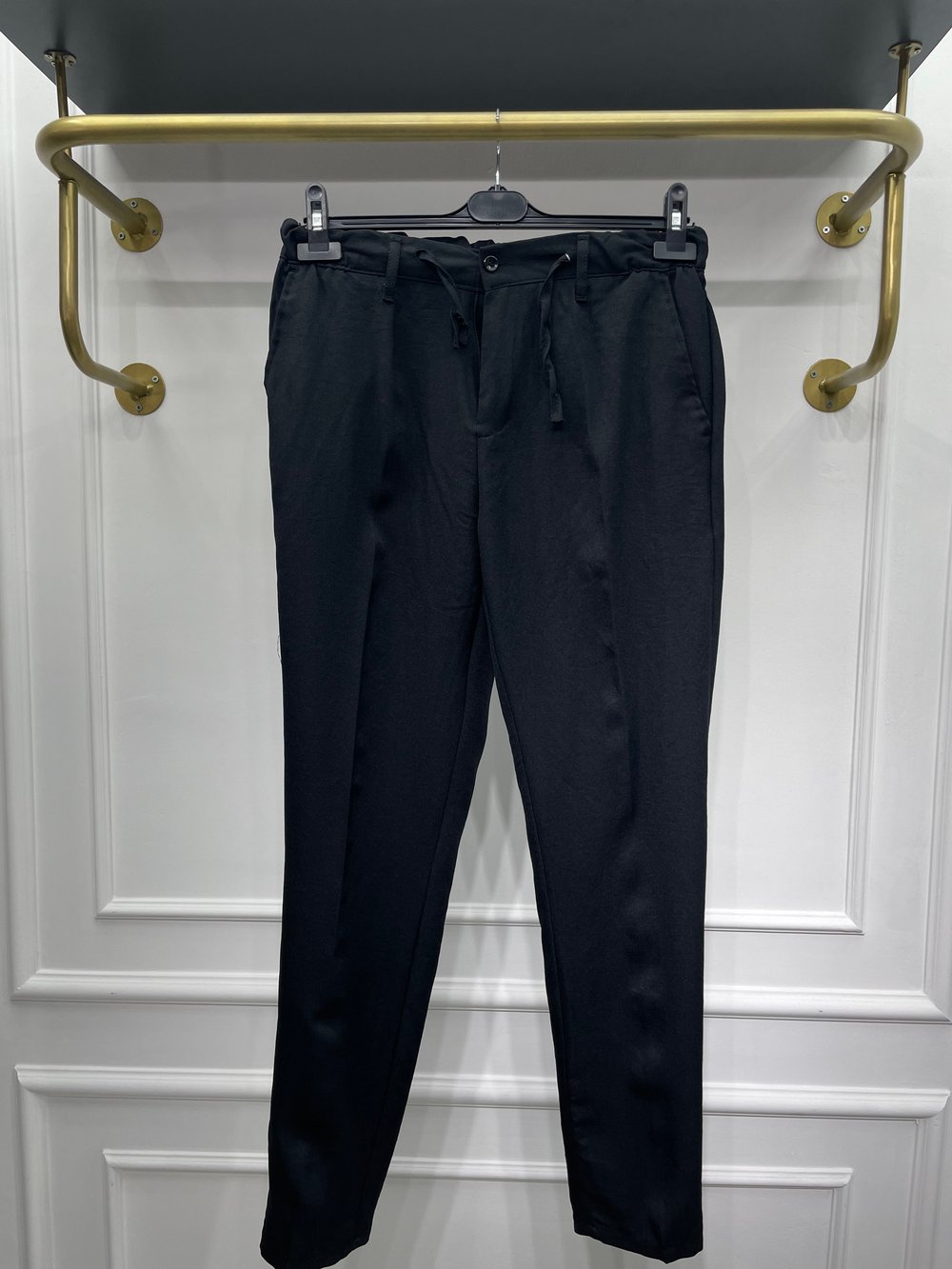 Reguler Fresh İpli Keten Pantolon Siyah - Wng