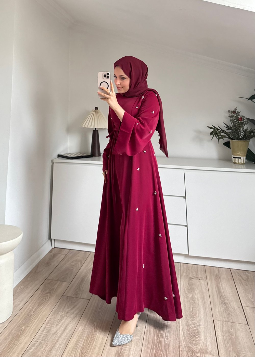 Milan Saten Abiye Kırmızı