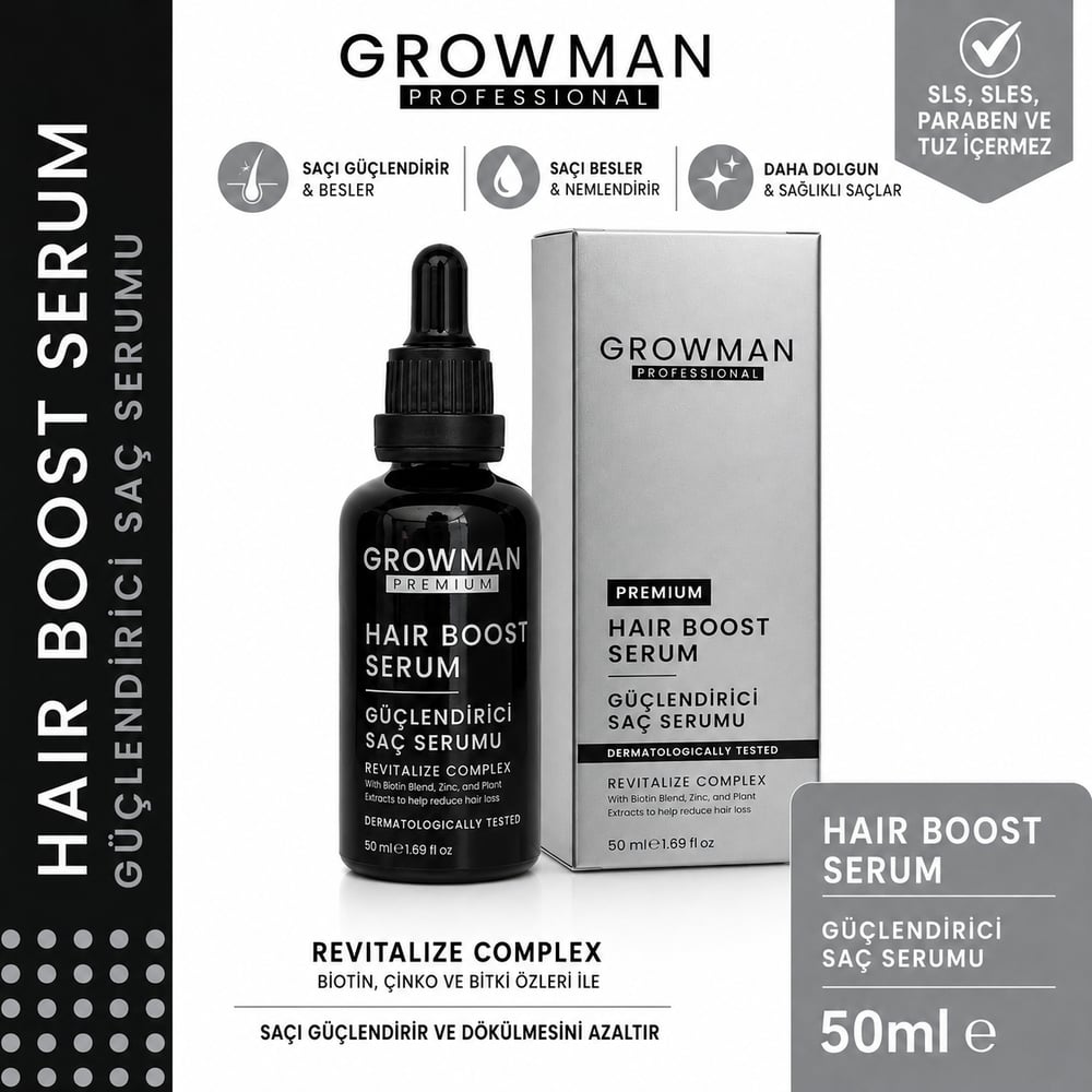 HairBoost Destekli Serum 50 ML – Güçlü Kökler & Yoğun Saç Görünümü