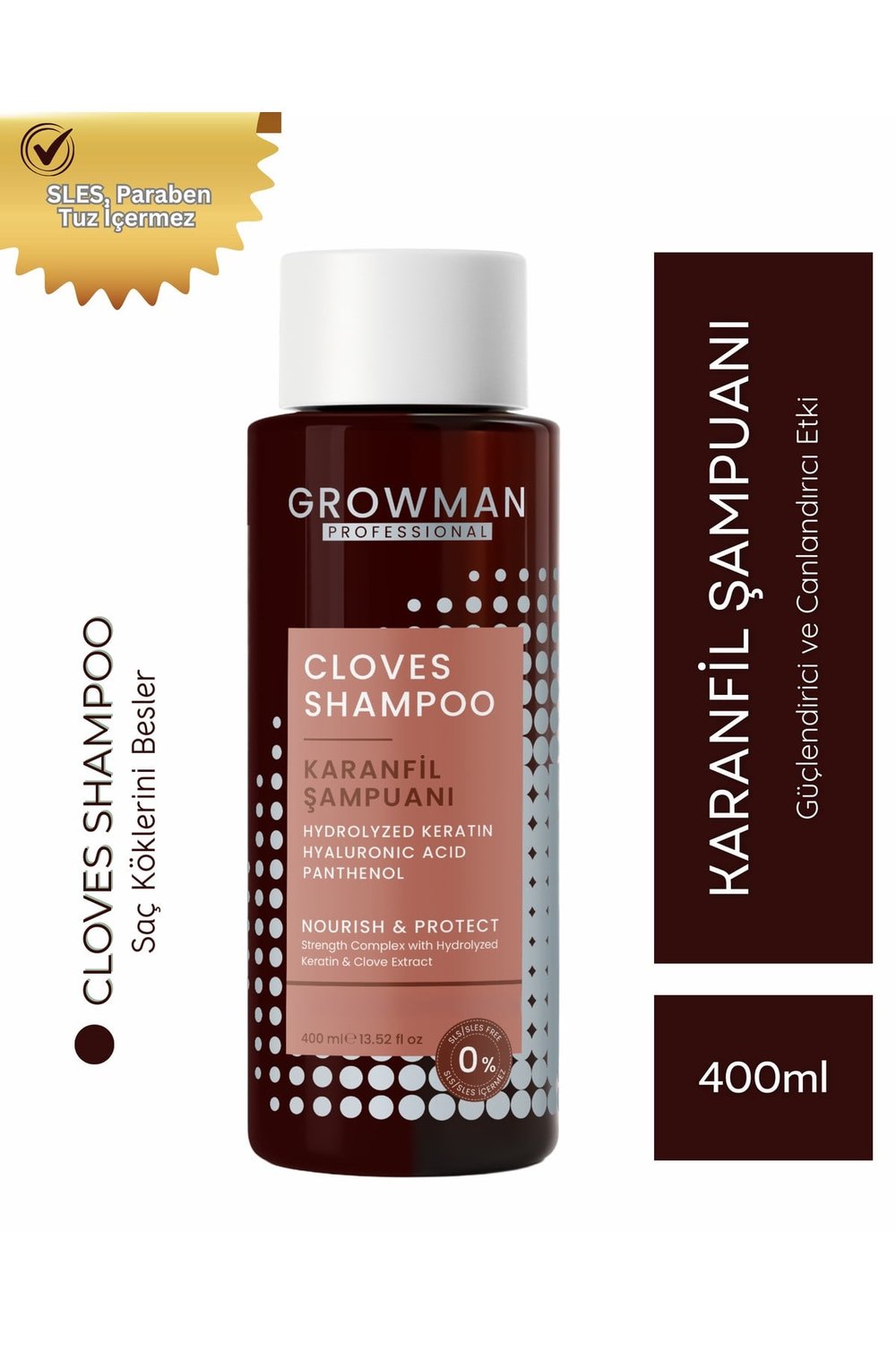 Karanfil Özlü Şampuan 400 ML – Saç Dökülme Karşıtı & Güçlendirici Bakım