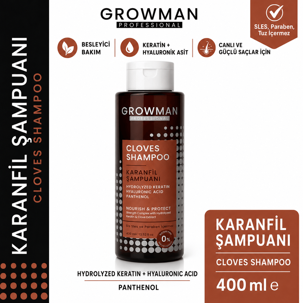 Karanfil Özlü Şampuan 400 ML – Saç Dökülme Karşıtı & Güçlendirici Bakım