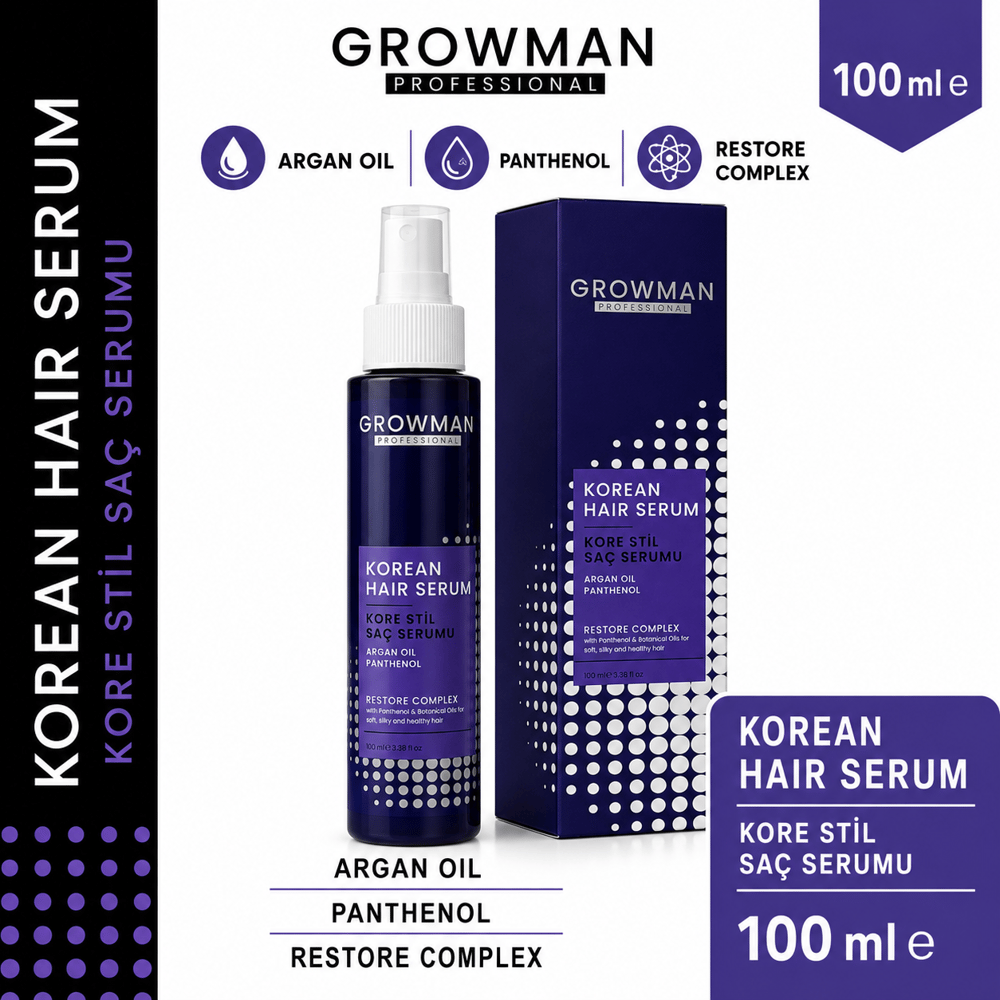 Korean Hair Serum 100 ML – Parlaklık Veren & Elektriklenme Karşıtı Saç Bakımı