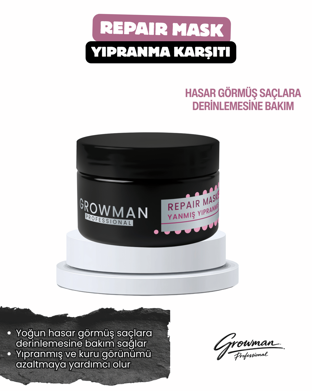 Onarıcı Saç Maskesi Aşırı Yıpranmış ve Hasar Görmüş Saçlar İçin Yoğun Bakım