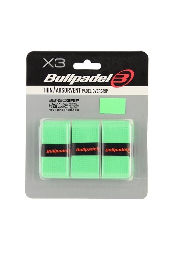 Bullpadel Thin Absorvent Padel Raket Overgrip 3Lü Yeşil