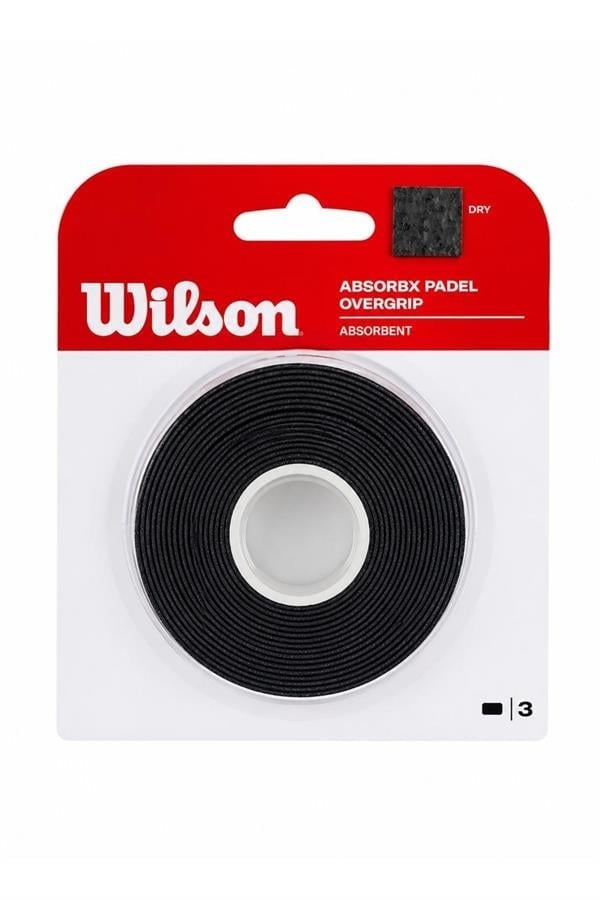 Wilson Absorbx Padel Raket Overgrip Siyah 3Lü