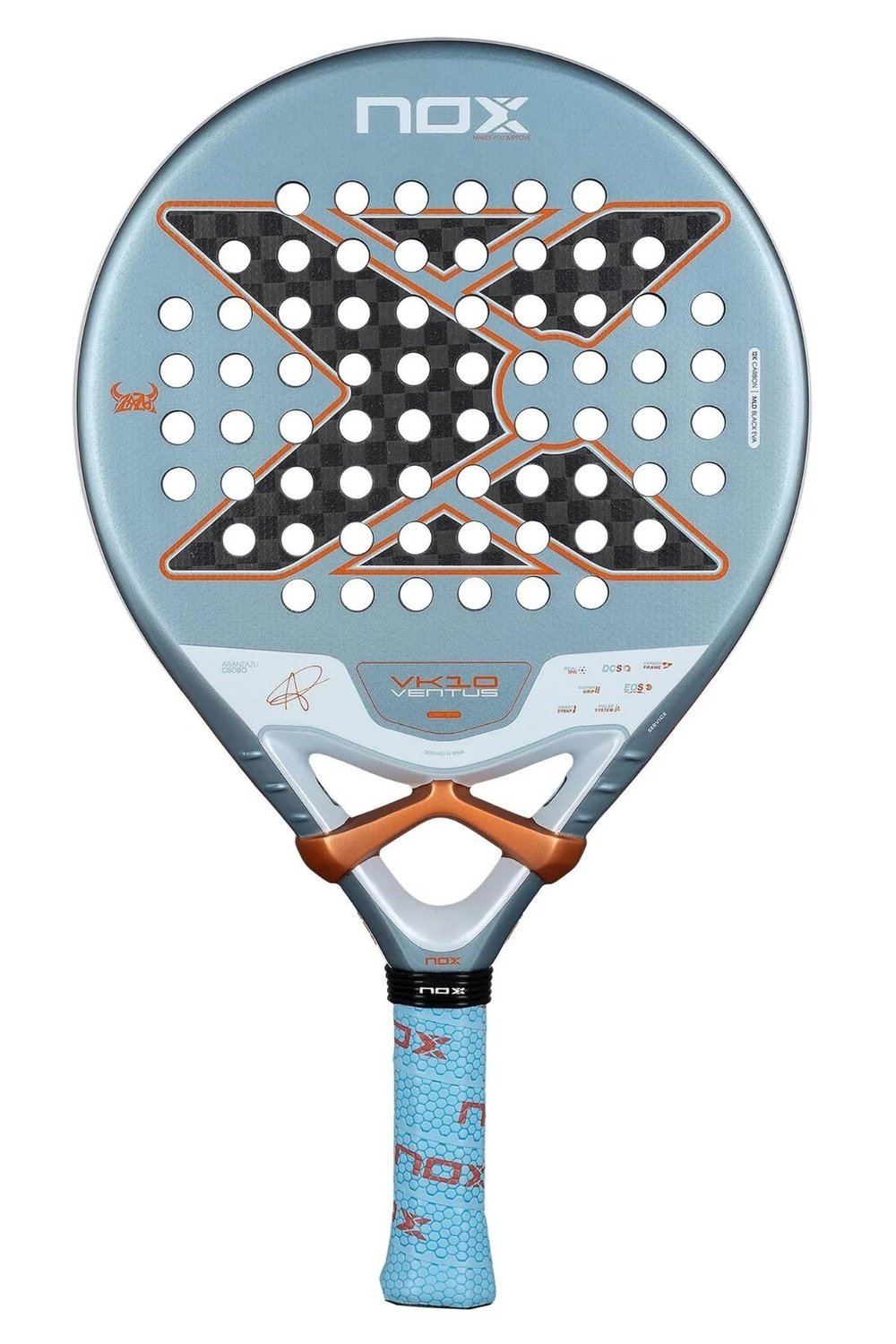 NOX VK10 Ventus Control 12K 2026 Aranzazu Osoro Padel Raketi Ön Görünüm