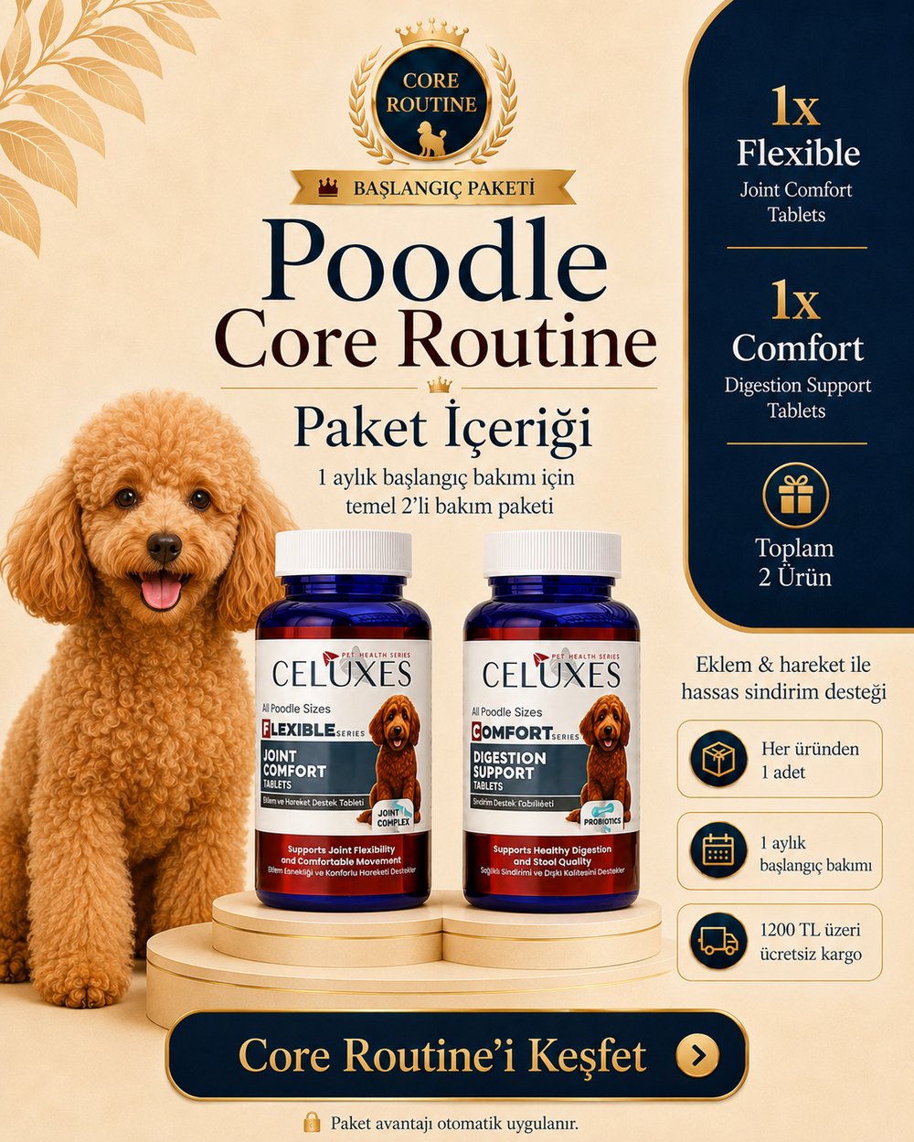 Celuxes Poodle Core Routine Bakım Paketi