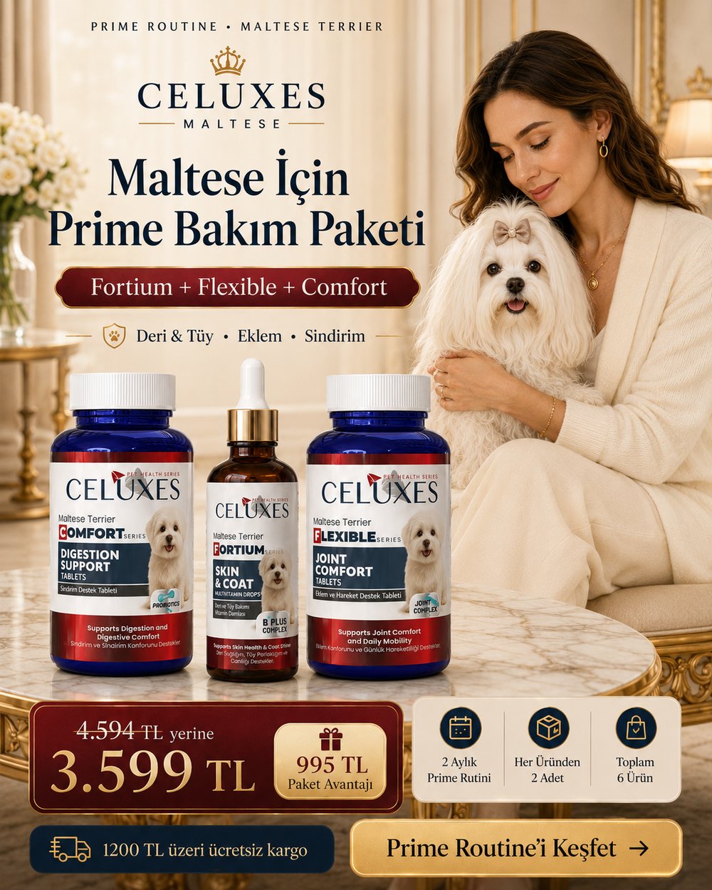 Maltese Terrier Prime Routine Bakım Paketi