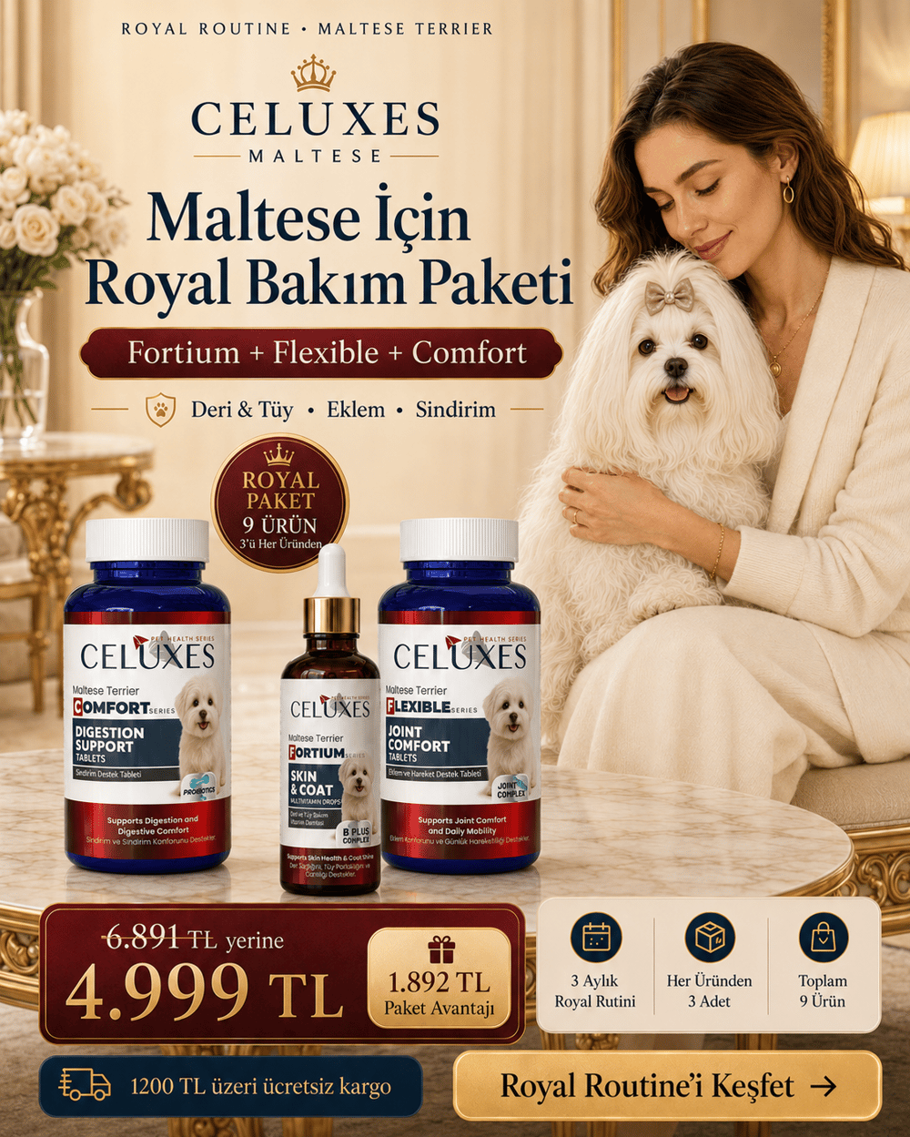 Maltese Terrier Royal Routine Bakım Paketi