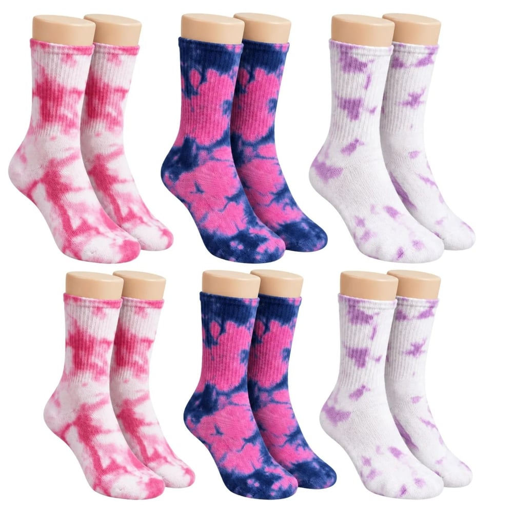 Unisex Batik Desenli Çorap 6lı Set Pamuklu Renkli Uzun Soket Dikişsiz Nefes Alan Günlük Spor Çorabı