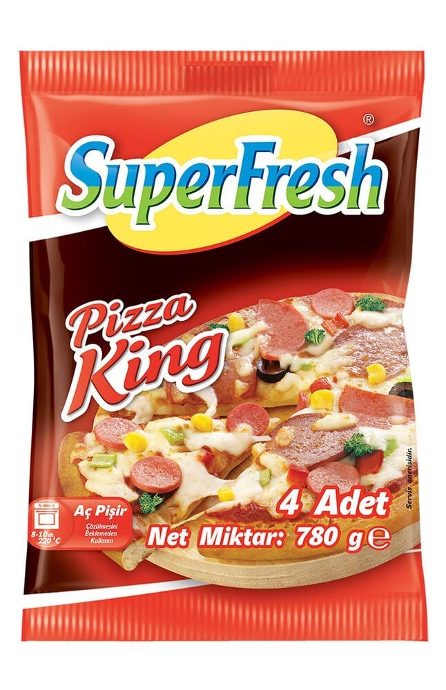 SÜPERFRESH PİZZA KING 780 GR 4 ADET