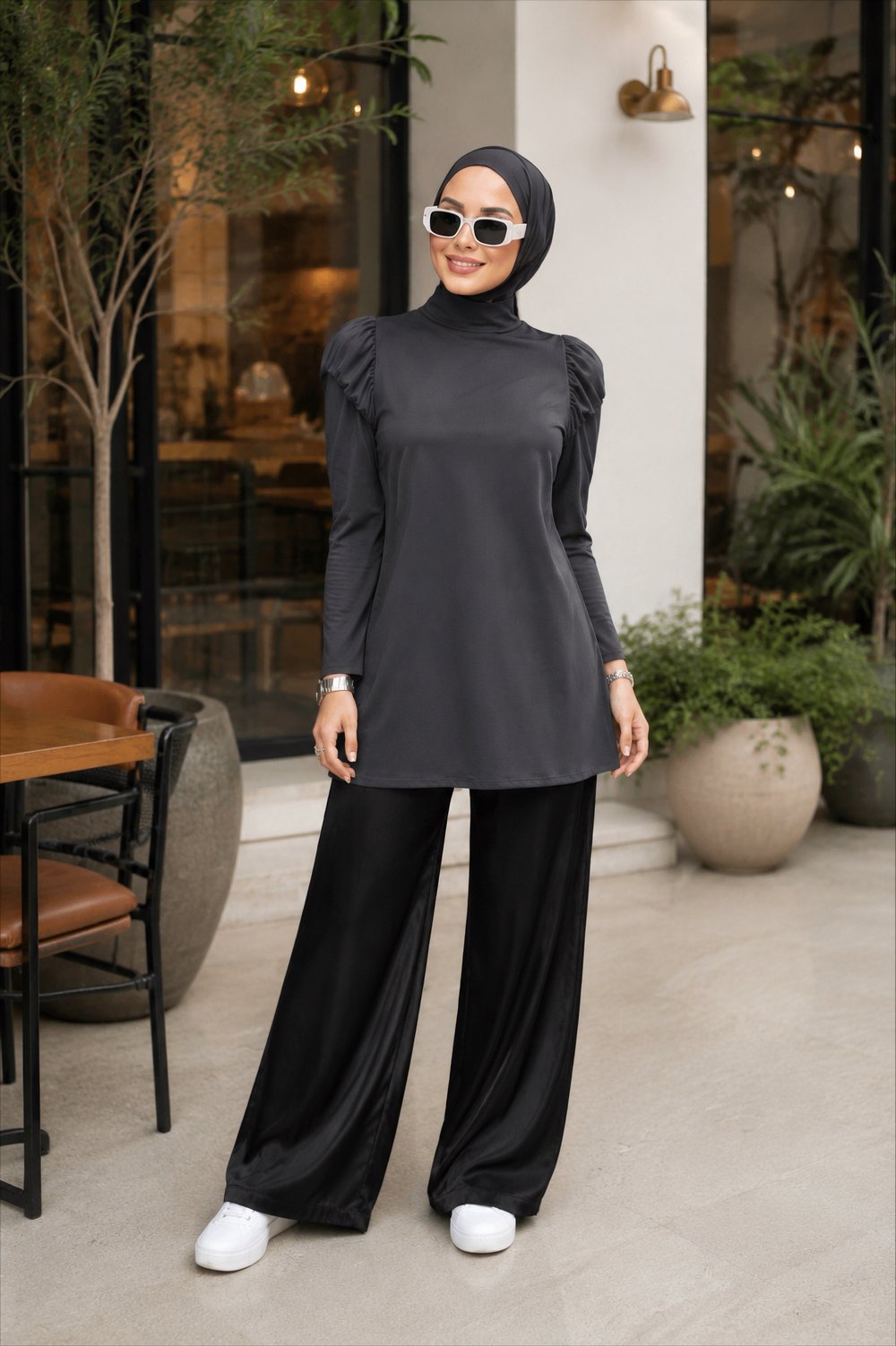 Antrasit Sandy Fit Bluz