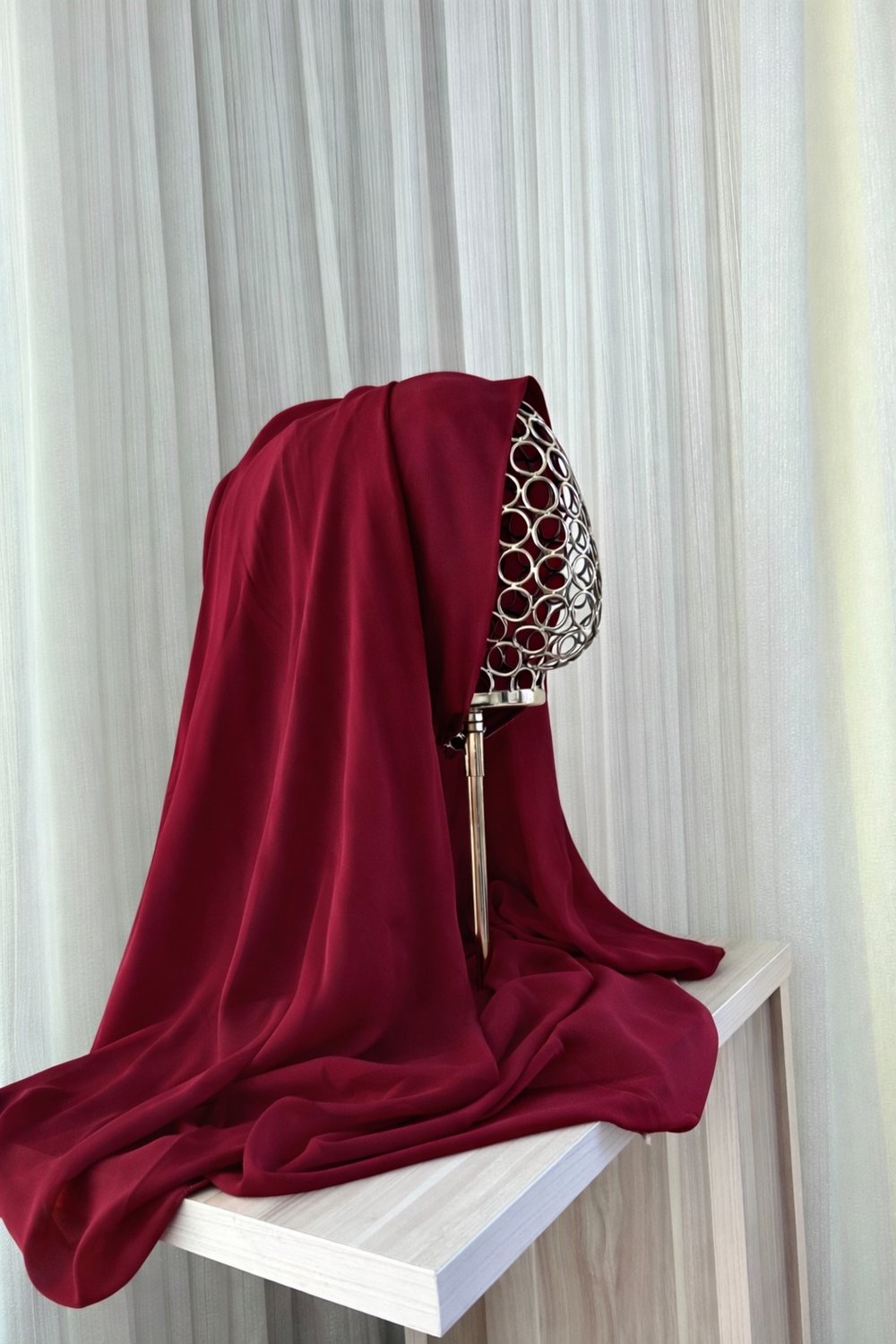 Bordo Önü Düz Elegant Boneşal