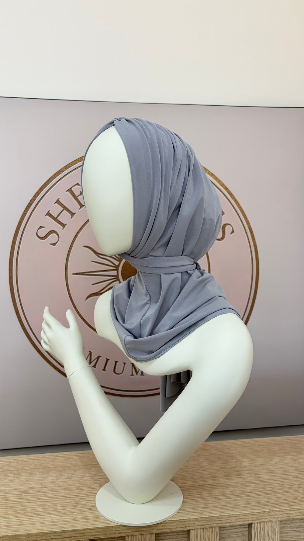 Gri Büzgülü Multi Hijab