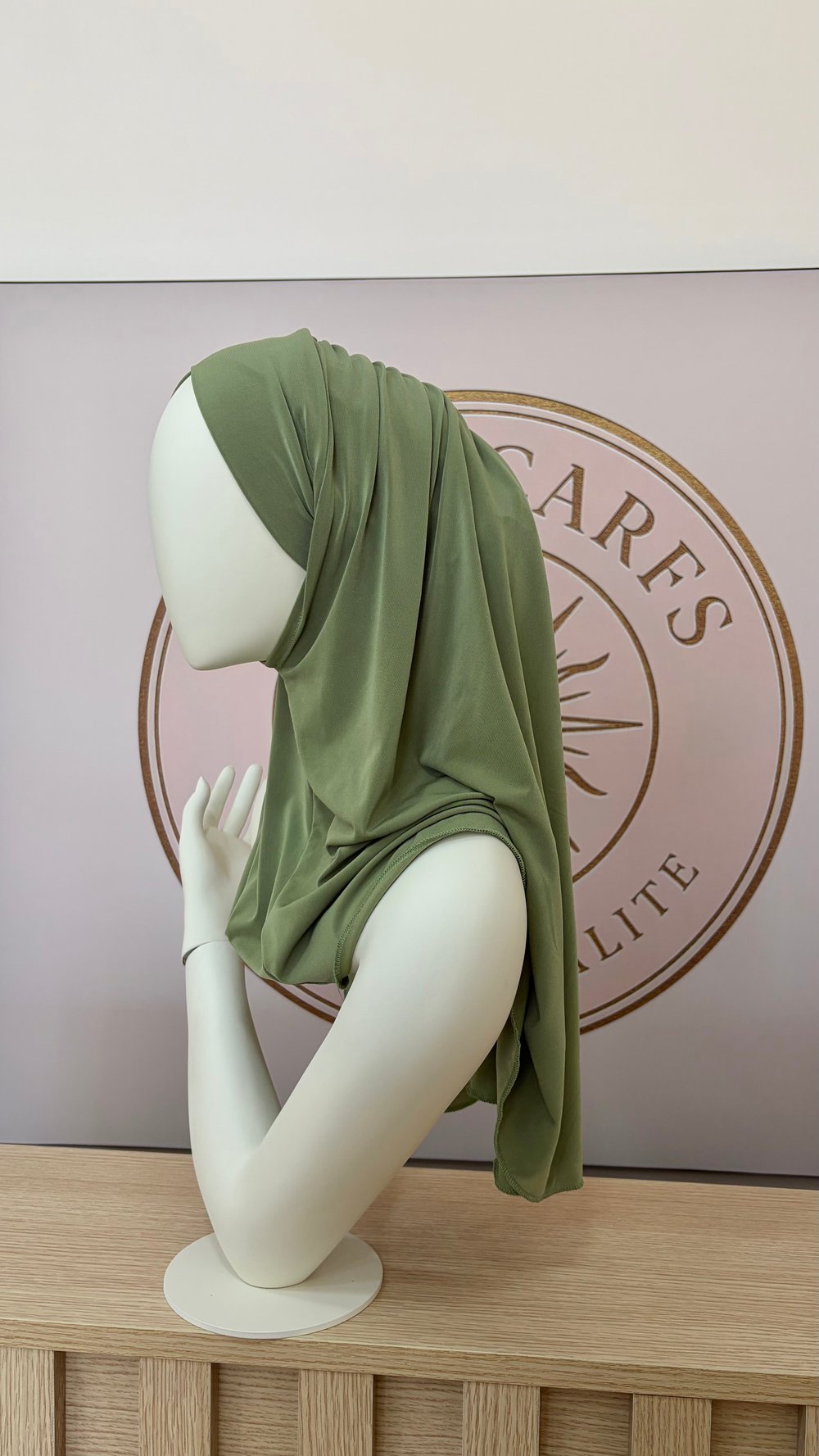 Küf Yeşili Çapraz Multi Hijab