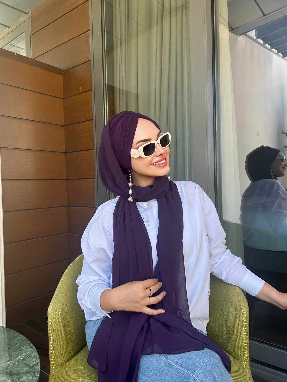 Mor Exclusive Büzgülü Boneşal 