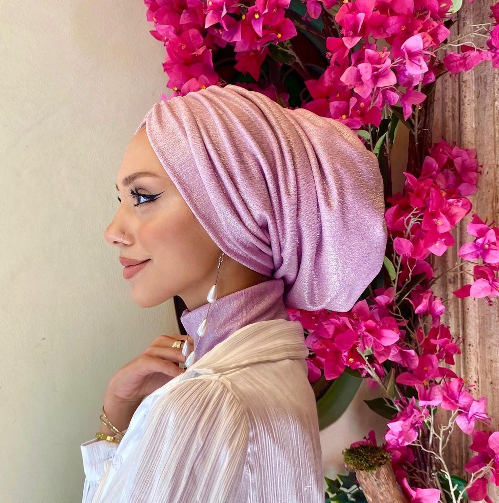 Pembe Glitter Simli Bone