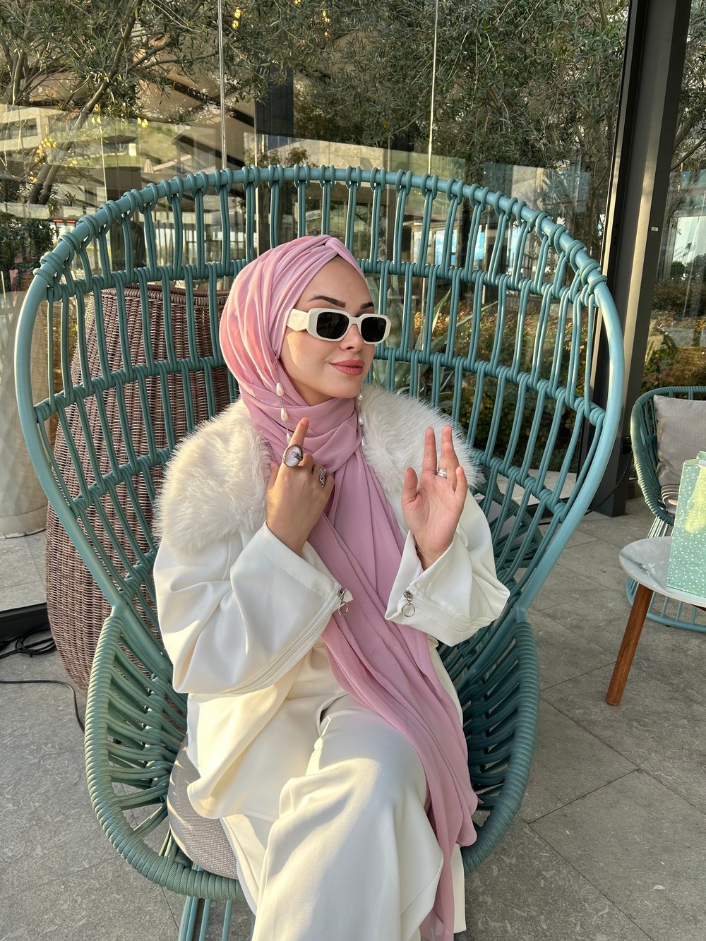 Pudra Deluxe Düğüm Boneşal