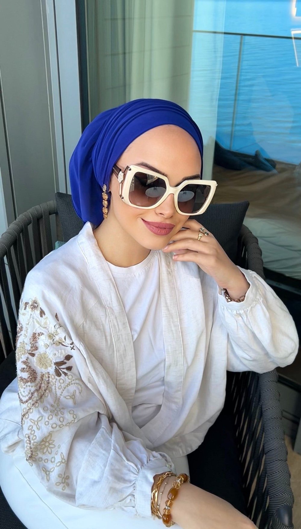 Saks Mavisi Salaş Bandanalı Bone