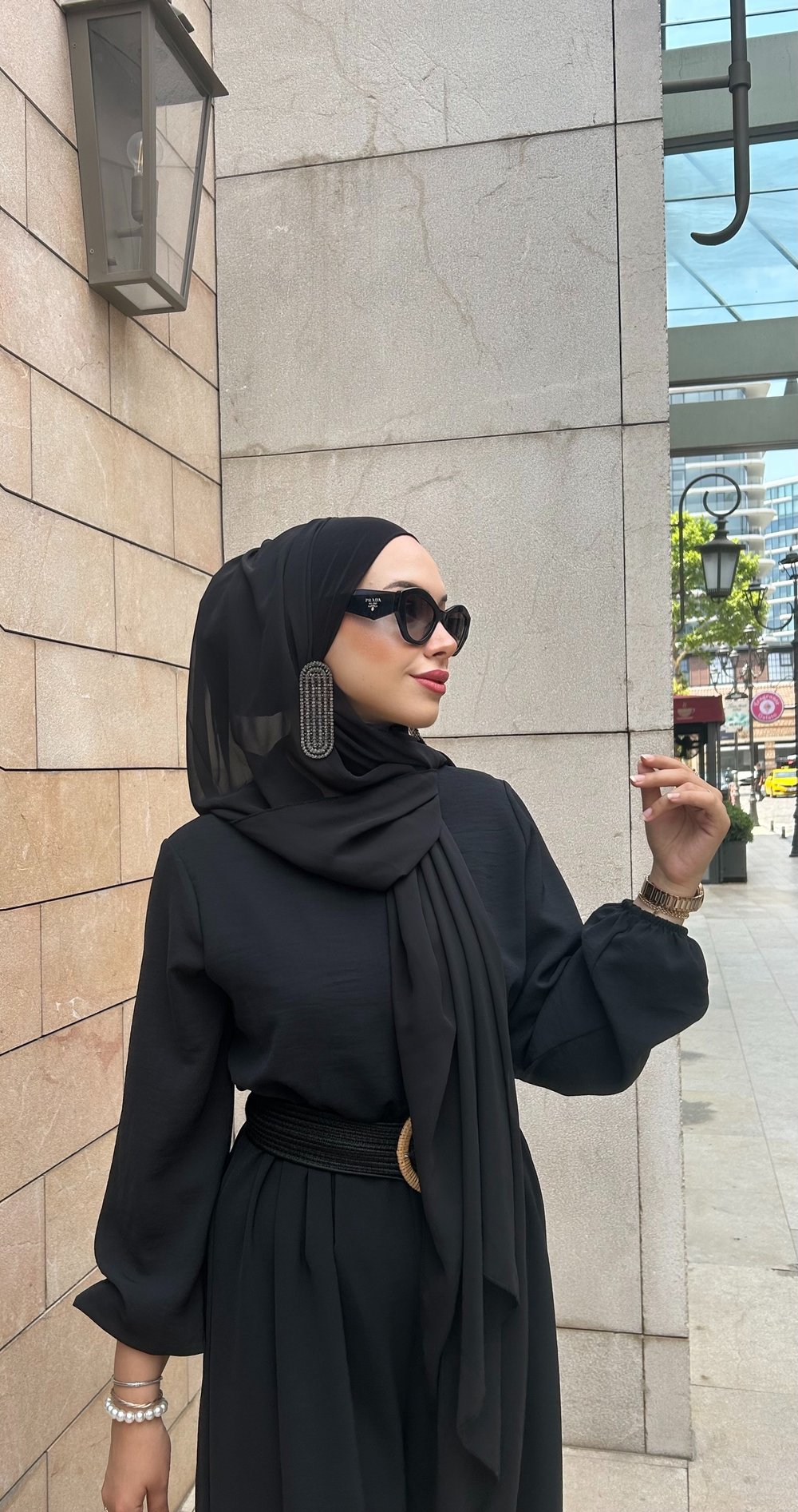 Siyah Önü Düz Elegant Boneşal
