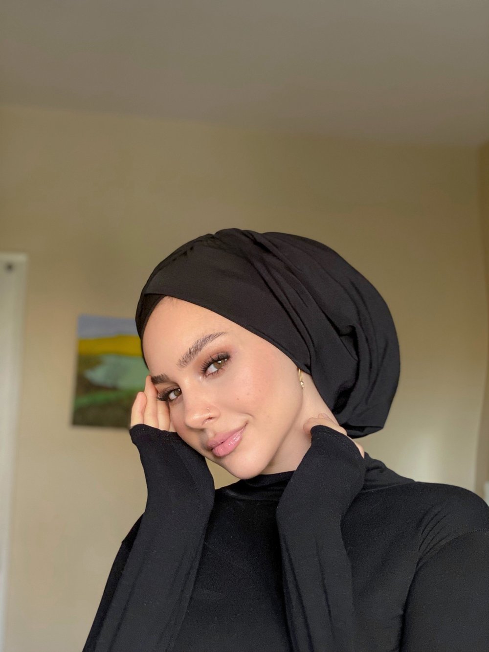 Siyah Salaş Çapraz Bone