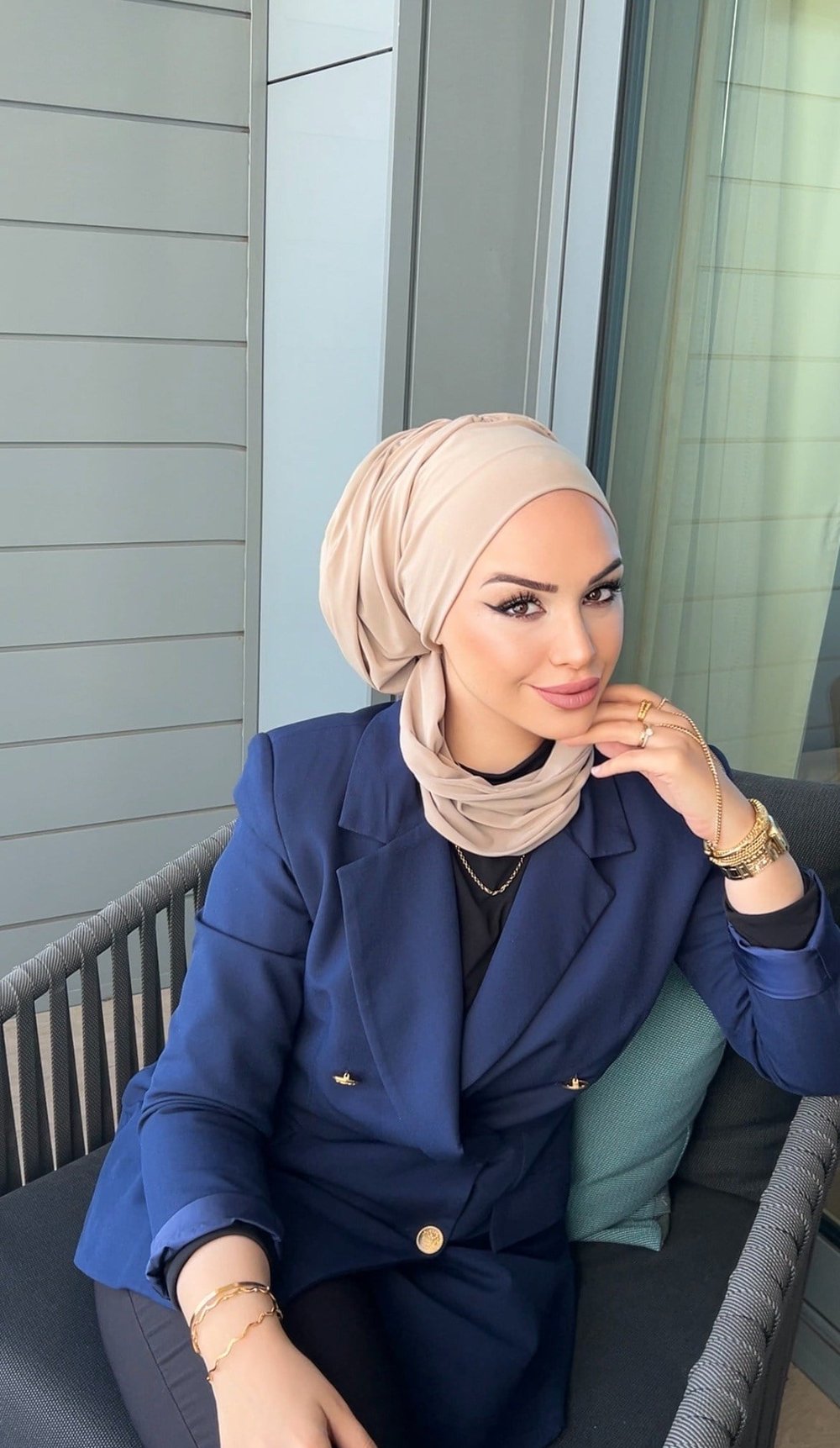 Taş Rengi Salaş Bandanalı Bone