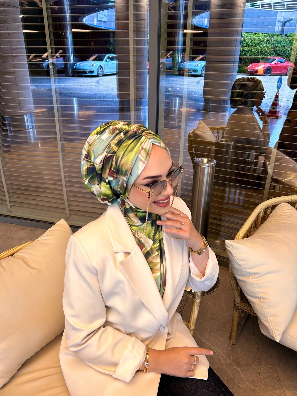 Verda Desenli Salaş Bone