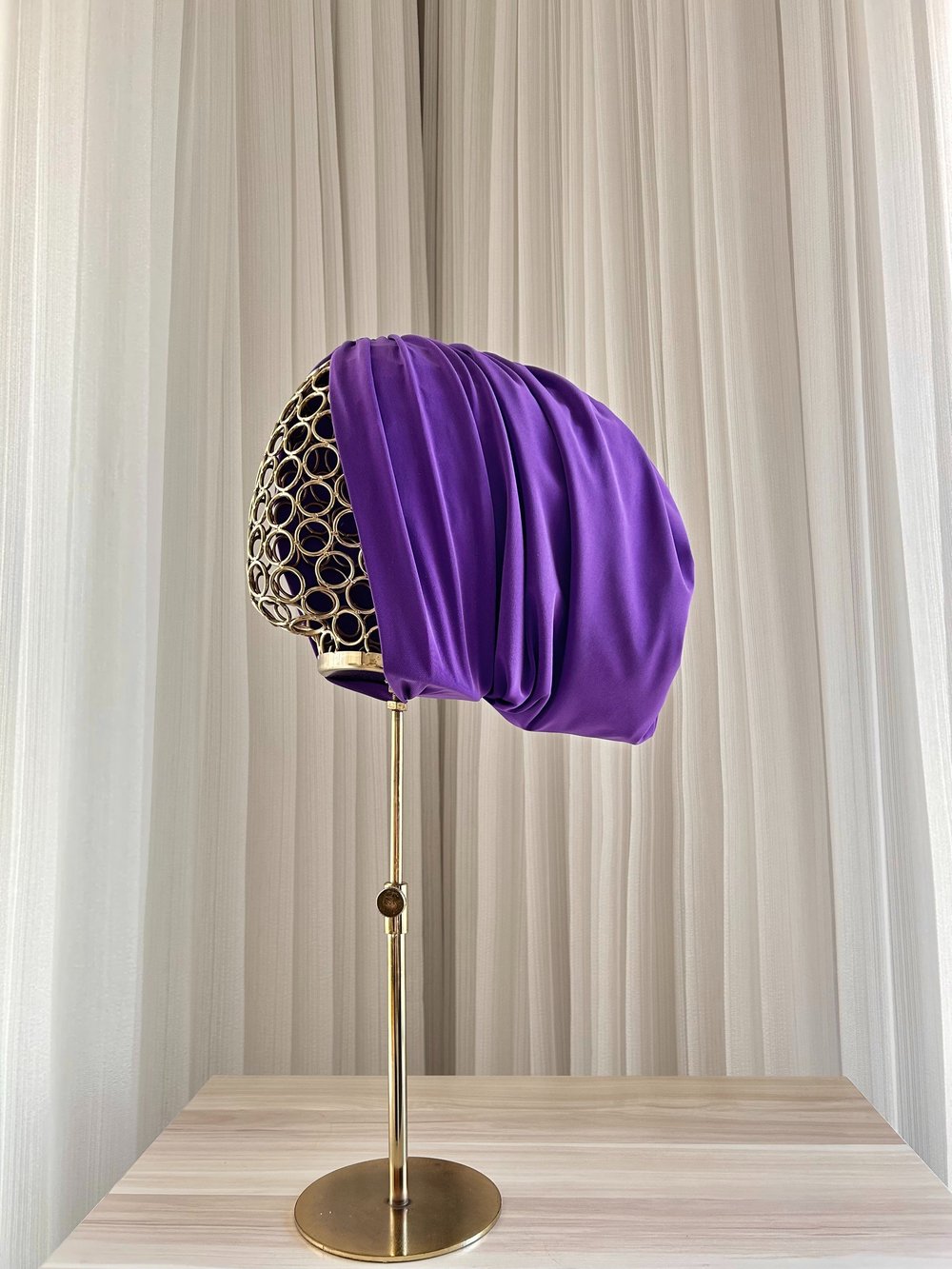 Violet Salaş Büzgülü Bone