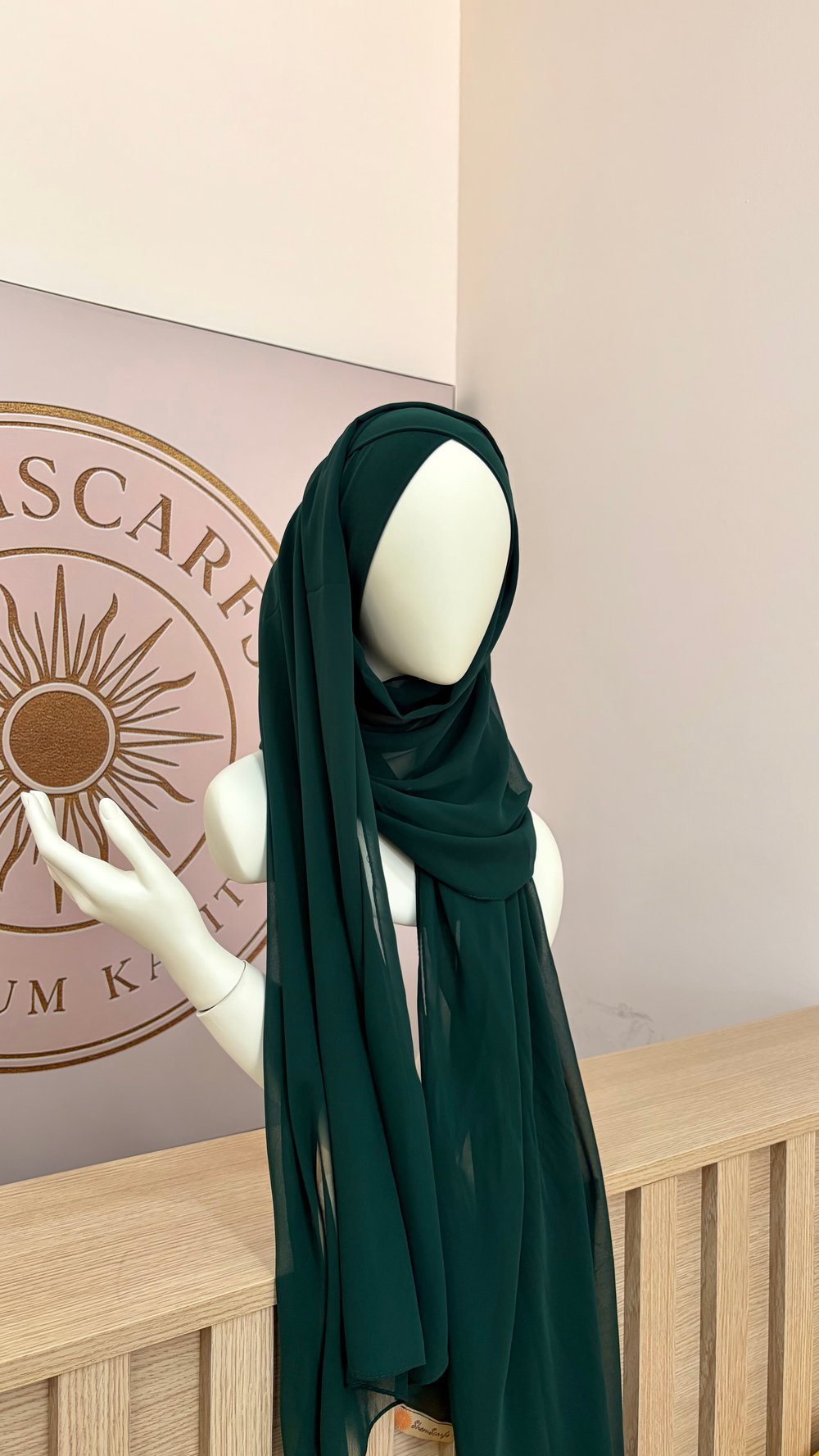 Zümrüt Yeşili Premium Çapraz Boneşal
