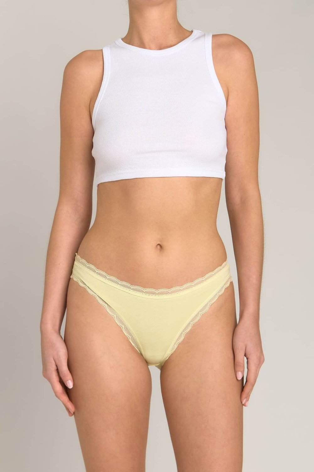 Cherie Modal Karışımlı Dantelli Slip - Açık Sarı