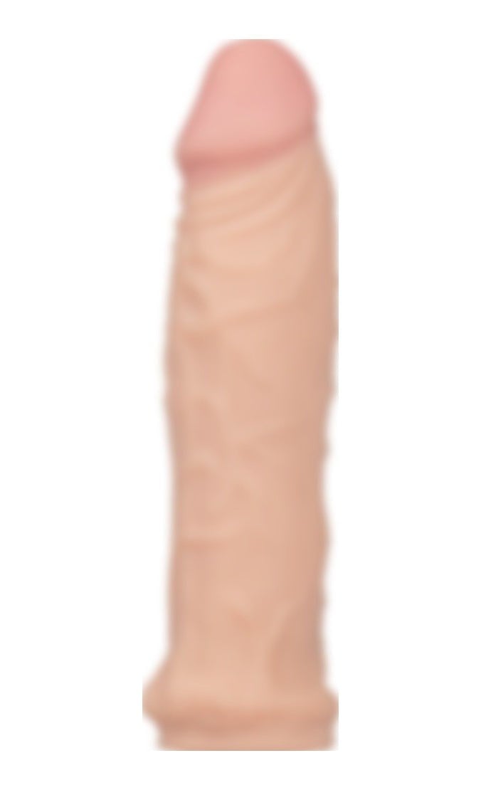 16 CM Sleeve Damarlı Gerçekçi Uzatmalı Silikon Penis Kılıfı