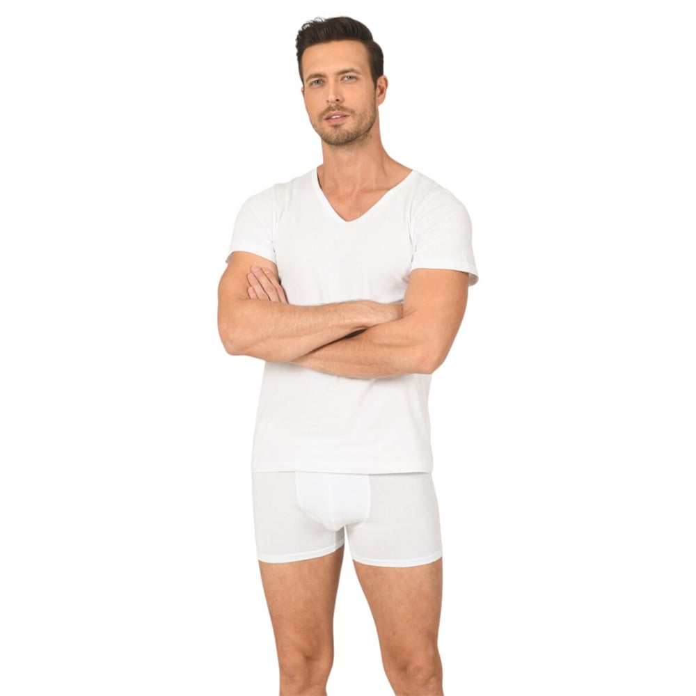 NBB Erkek SİYAH V Yaka Kısa Kol Atlet 707