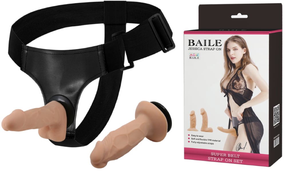 İkili Belden Bağlamalı Anal Plug ve Dildo Penis