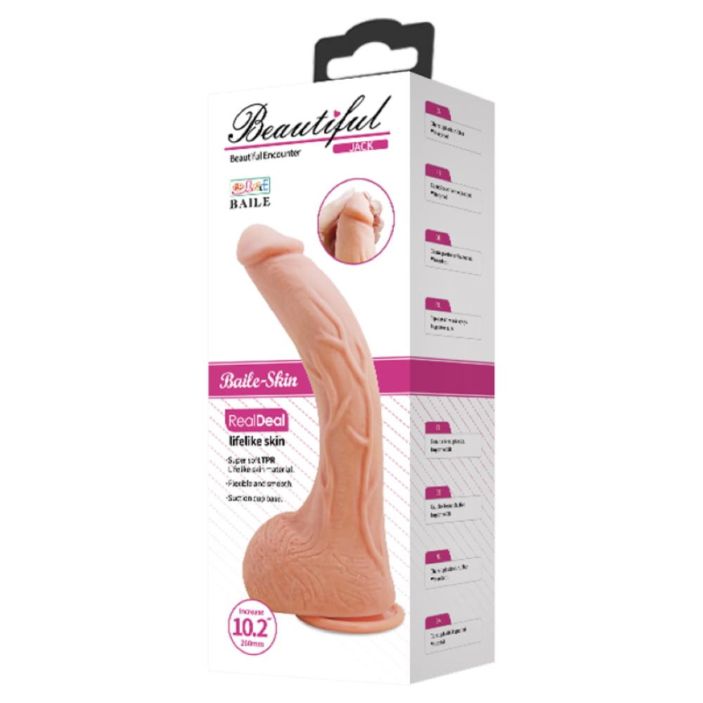 Beautiful 26 CM Realistik Damarlı Vantuzlu G-spot Dildo Penis