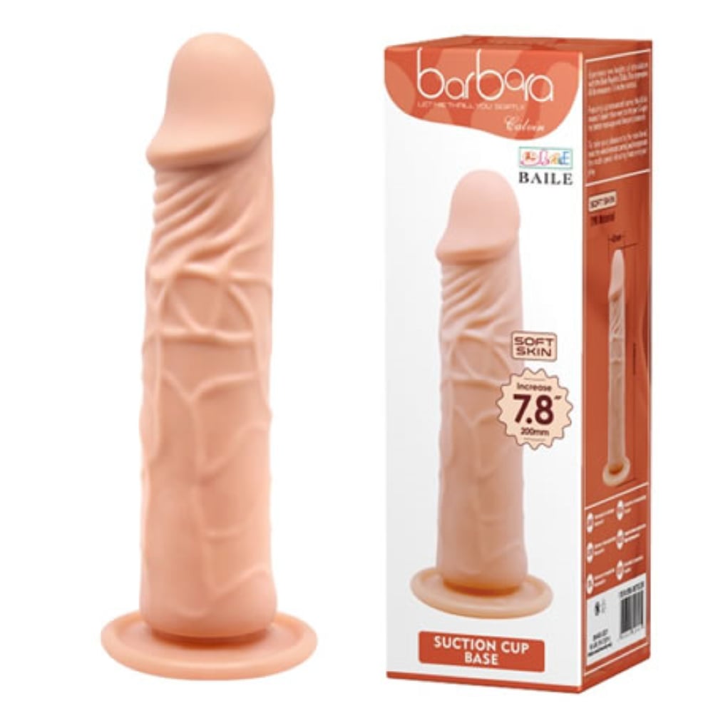 Güçlü Vantuzlu Damarlı Soft Realistik Penis Anal Dildo Vibratör