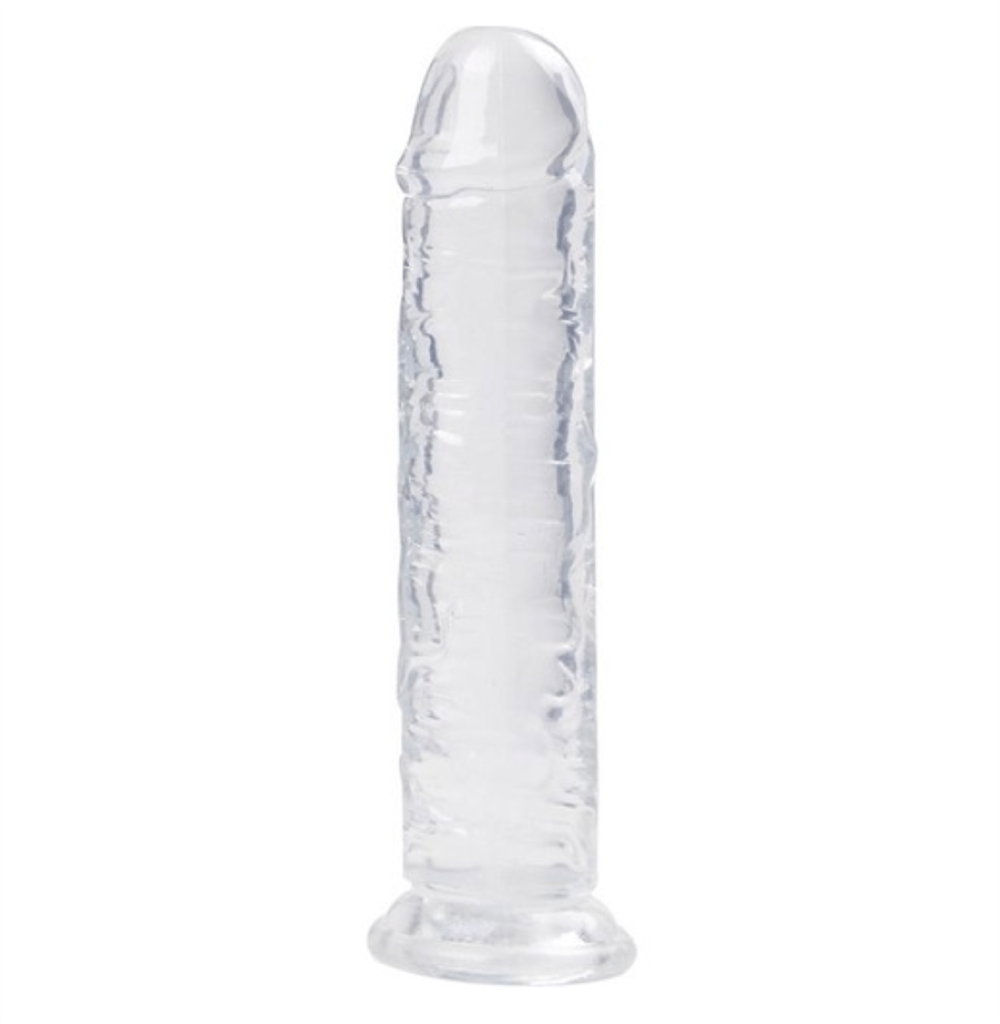 Şeffaf Testissiz Jel Dokulu Yumuşak Realistik Penis 18 cm
