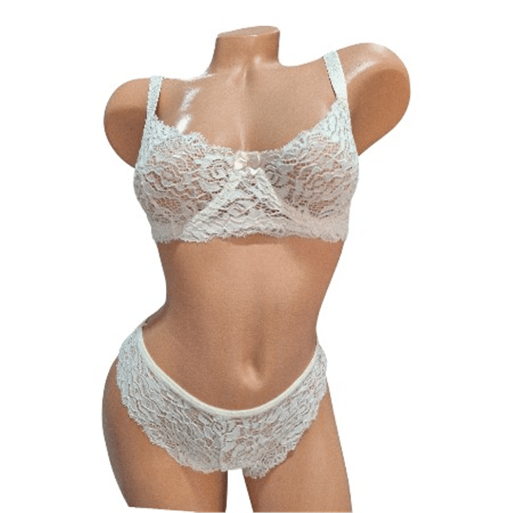 Sistina Kremrengi Dantel Balenli Brazilian Slip Fantezi  Takım