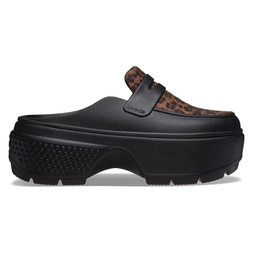 CROCS STOMP LEOPARD LOAFER KADIN TERLİK 210366