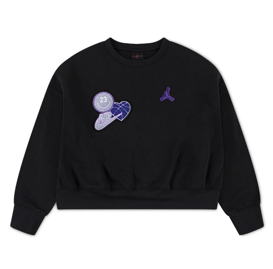 NIKE JORDAN JDG BLUE JEANS & BLING FLC CRE KIZ ÇOCUK SWEATSHİRT 45F195