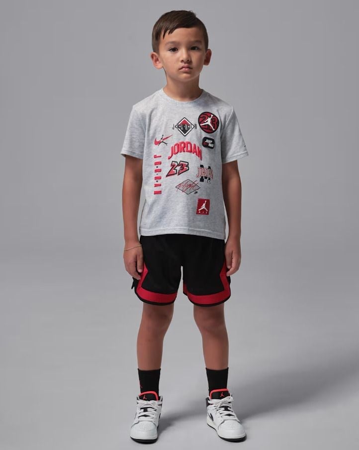 NIKE JORDAN MJ DYNASTY MESH PATCH SET ERKEK ÇOCUK TİŞÖRT-ŞORT TAKIM 85F561