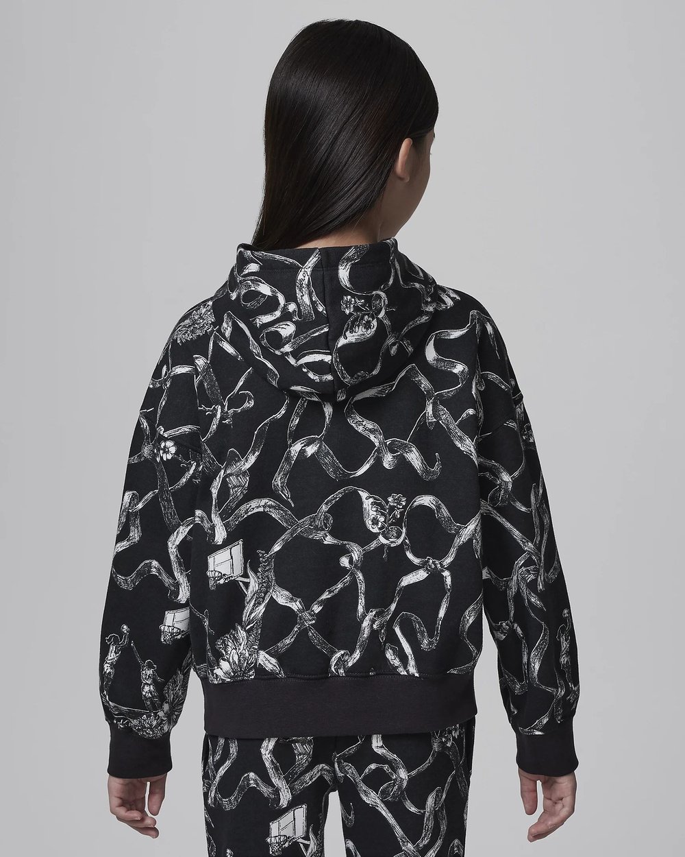 NIKE JORDAN WJ BRKLN LN FLC AOP PO HOODIE KIZ ÇOCUK SWEATSHIRT