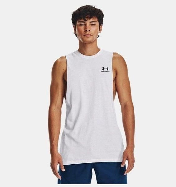 UA LEFT CHEST CUT OFF TANK ERKEK ATLET 1329286