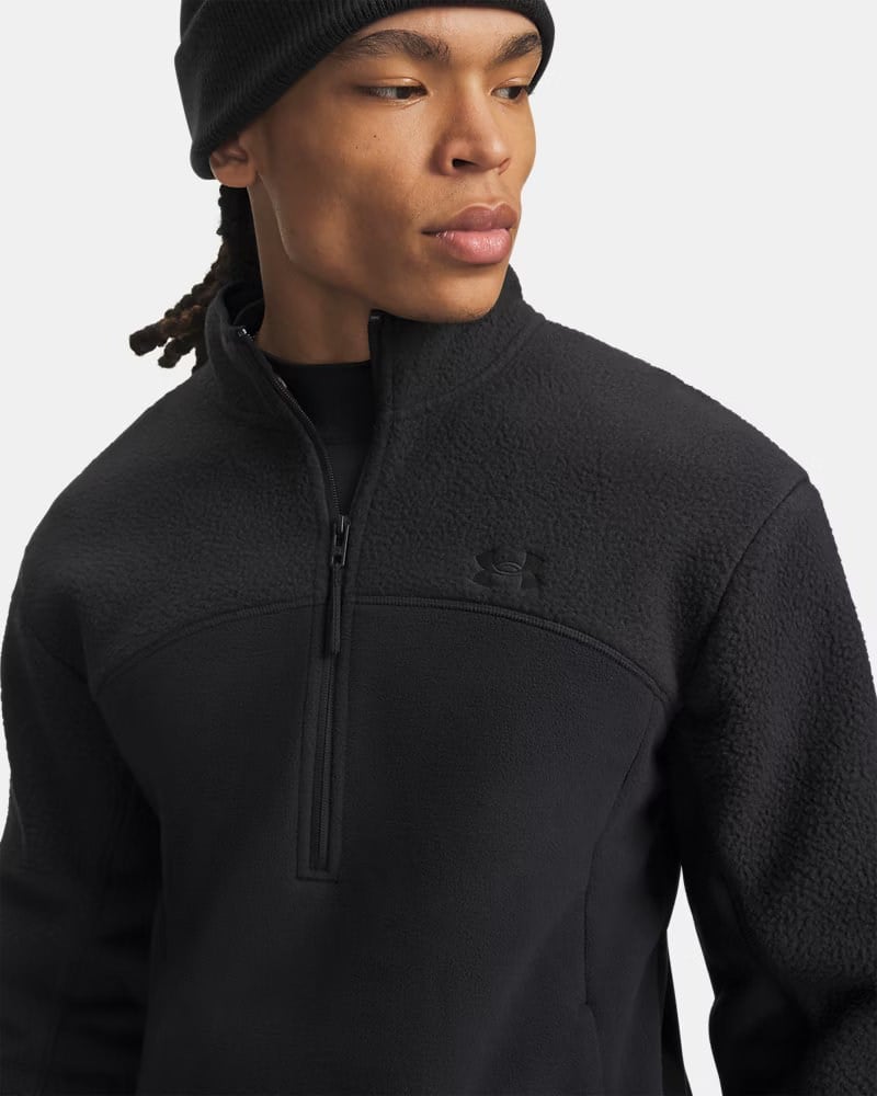 UA M CGI BASECAMP HZ FLEECE ERKEK YARIM FERMUARLI SWEATSHIRT 6013489