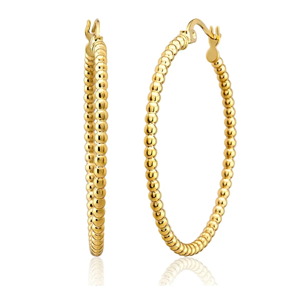 Altın Kalemli 3 mm Küpe