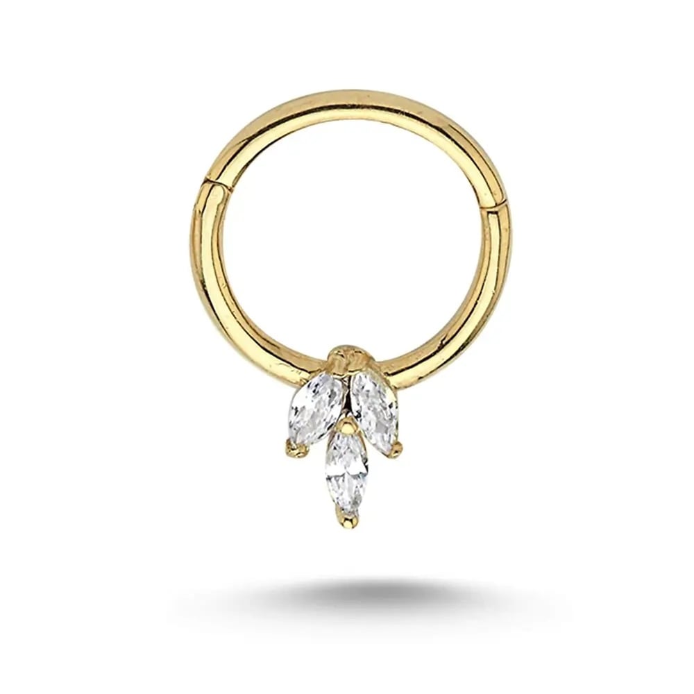 Markiz Taşlı  Halka Piercing