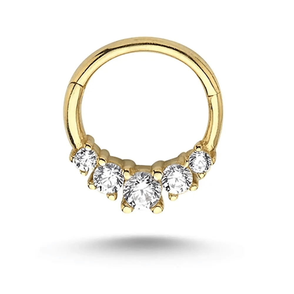 Taş Detaylı Halka Piercing