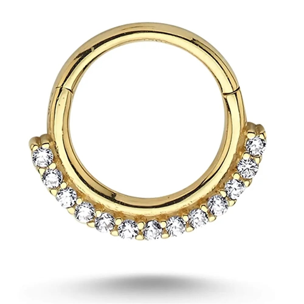 Taş Detaylı Halka Piercing