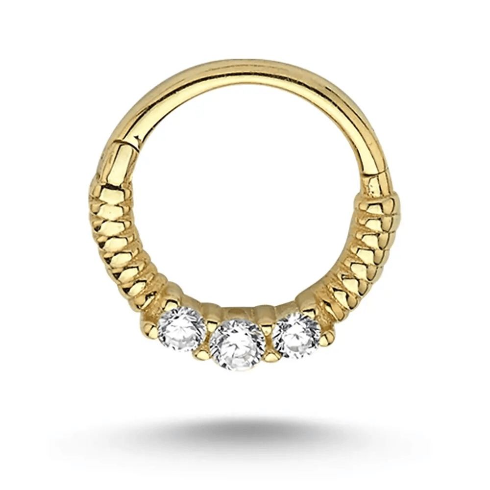 Taş Detaylı Halka Piercing